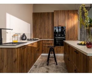 Кухня "Беверли" 2900х2400 Дуб Бурбон МДФ