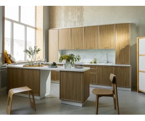 Кухня "Беверли" 3400 Дуб Шампань МДФ